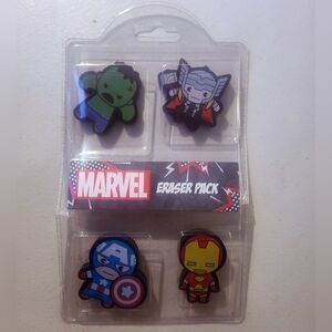 BNIP - Marvel Comics Superhero Characters - 4pk Erasers Pack - School Kids Set